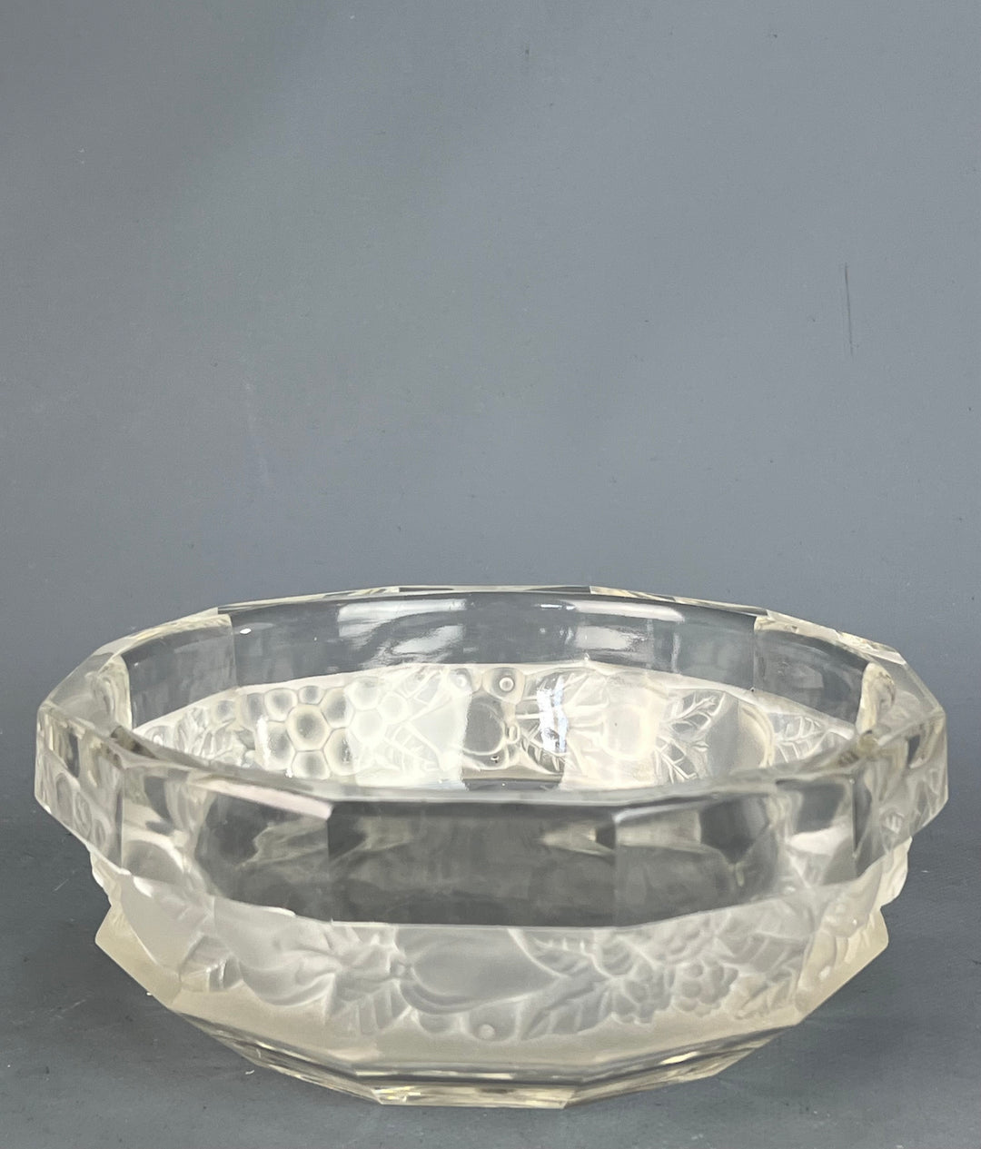 Centrotavola in vetro decoro frutta satinato