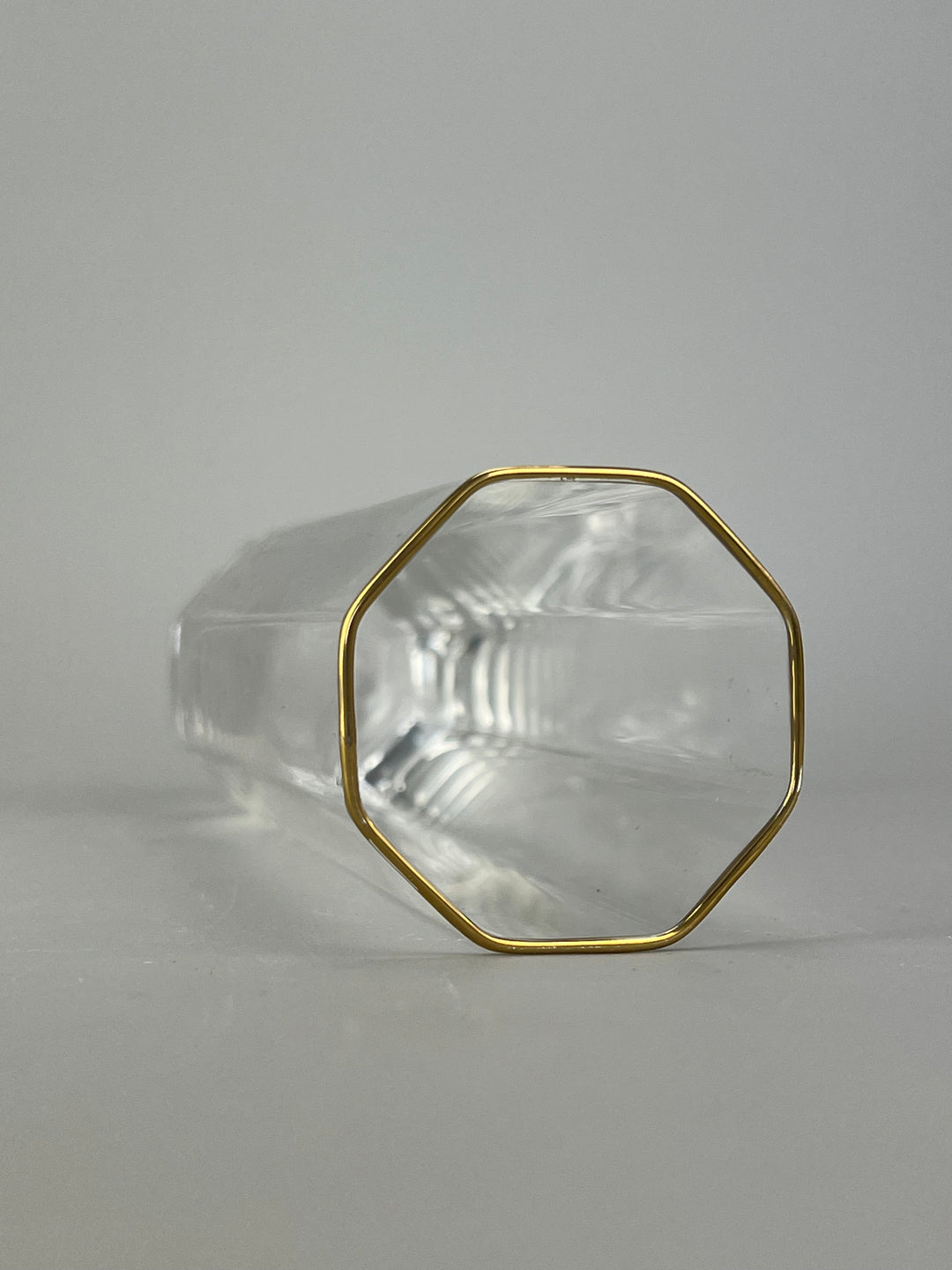 Set di sei Bicchieri da bibita cristallo bordo dorato