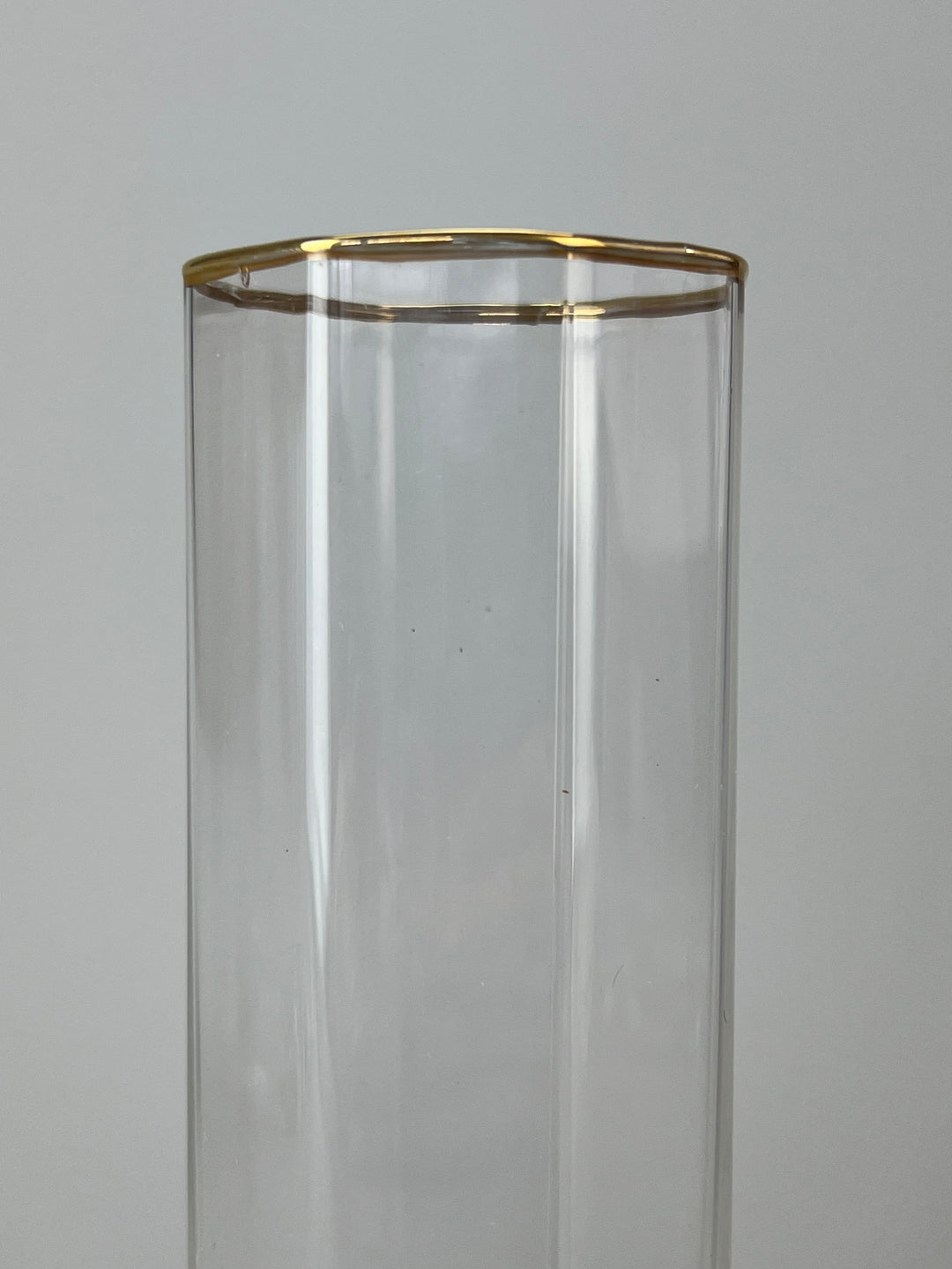 Set di sei Bicchieri da bibita cristallo bordo dorato