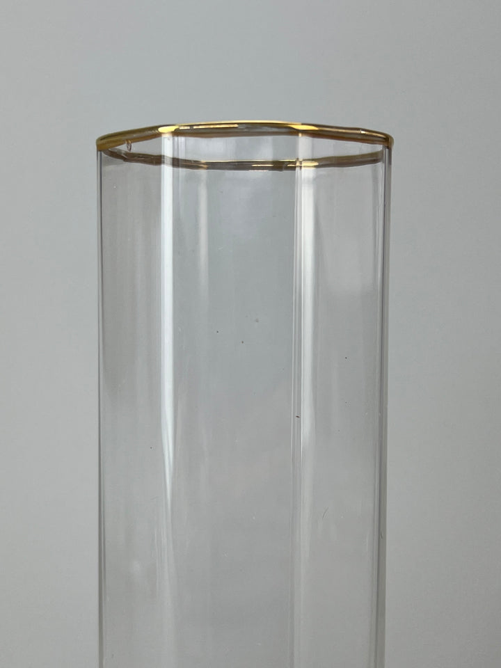 Set di sei Bicchieri da bibita cristallo bordo dorato