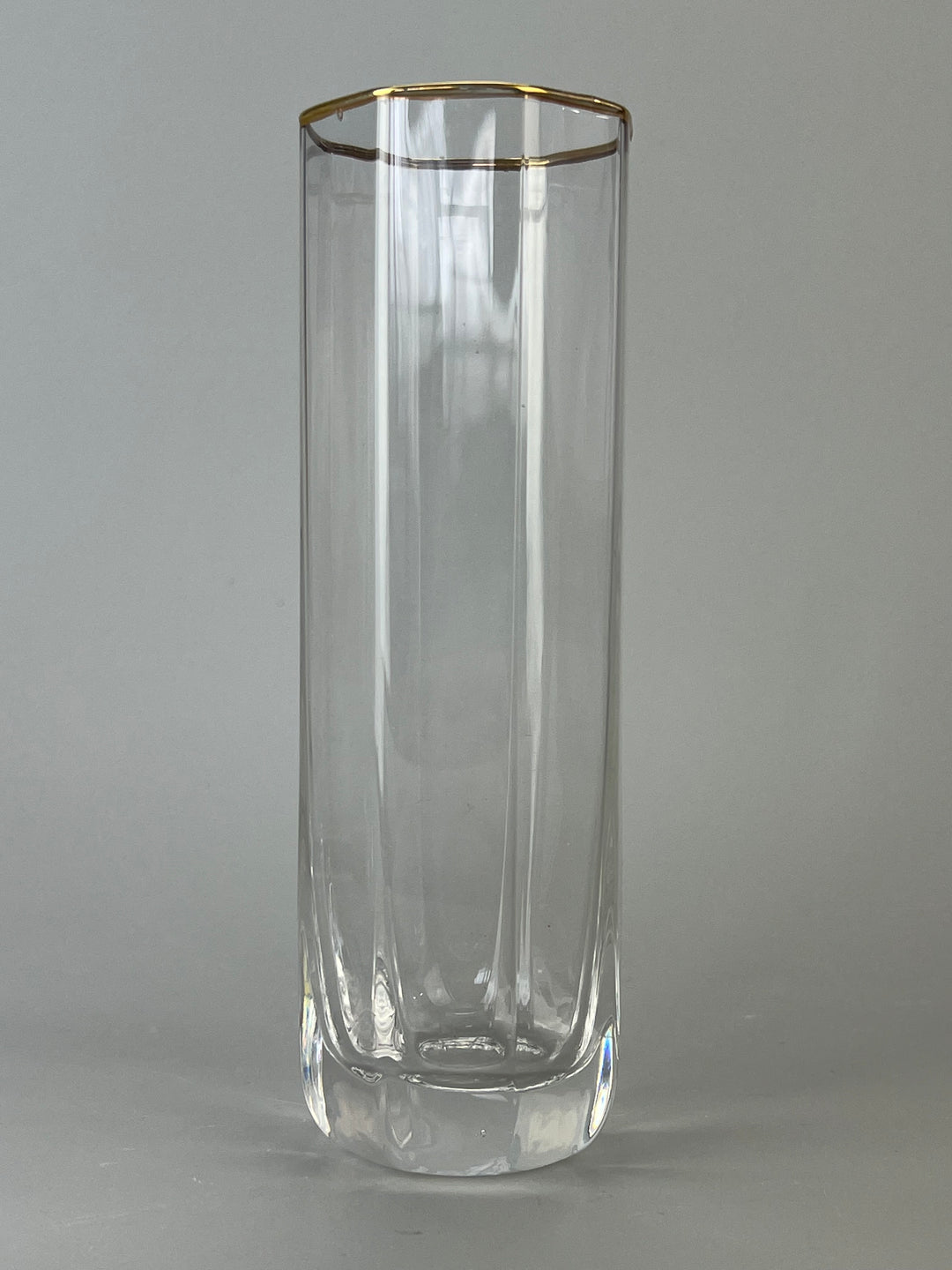 Set di sei Bicchieri da bibita cristallo bordo dorato