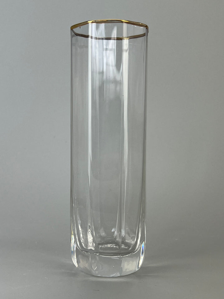 Set di sei Bicchieri da bibita cristallo bordo dorato