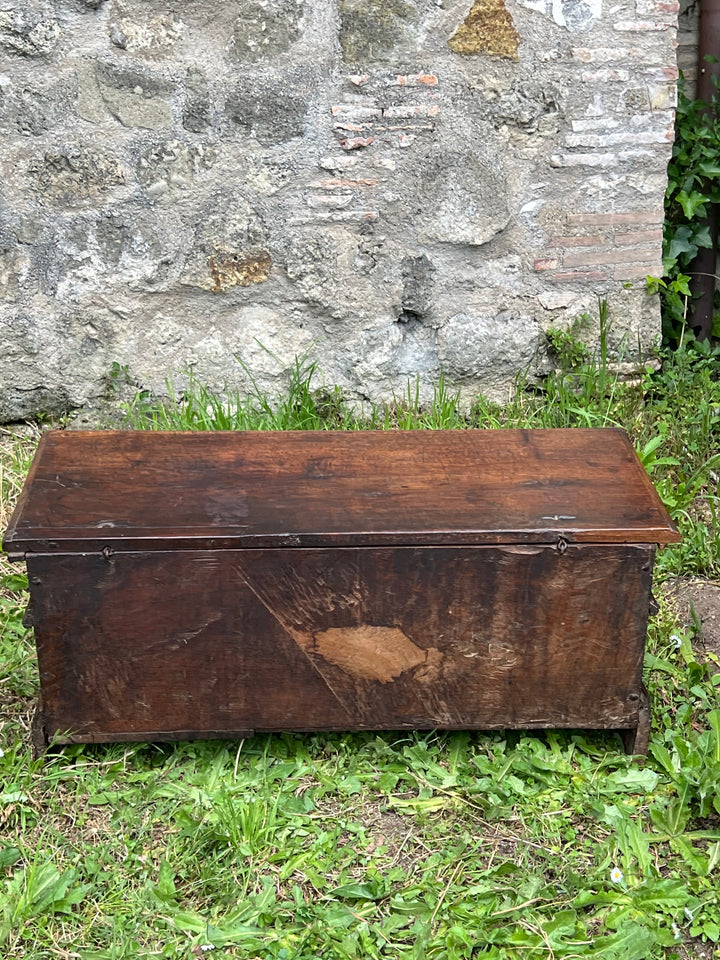 Cassapanca in Legno Massello Antica, Epoca XX Secolo