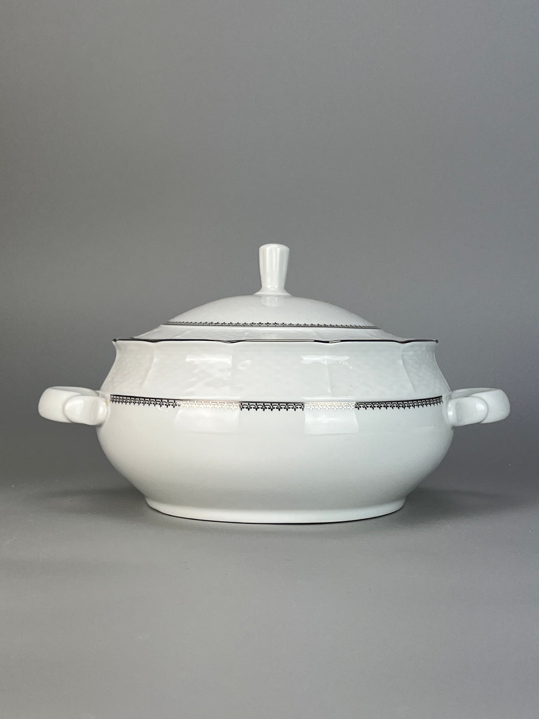 Servizio piatti Thun Czechoslovakia dodici persone decoro argento