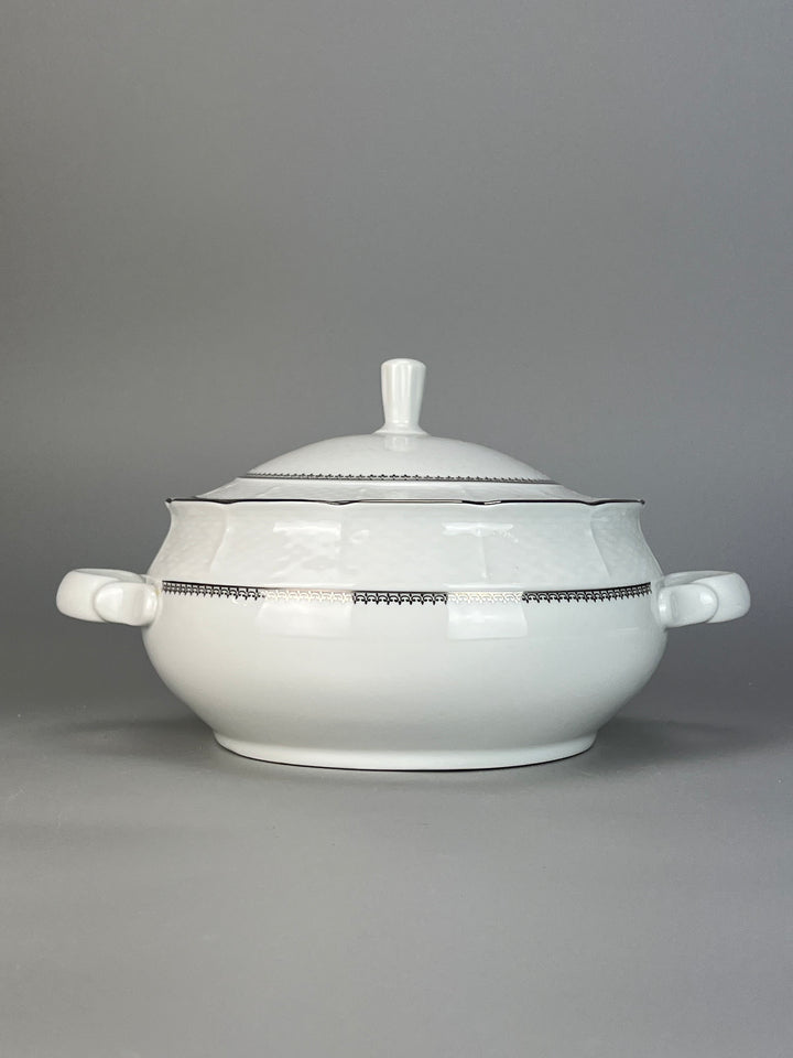 Servizio piatti Thun Czechoslovakia dodici persone decoro argento