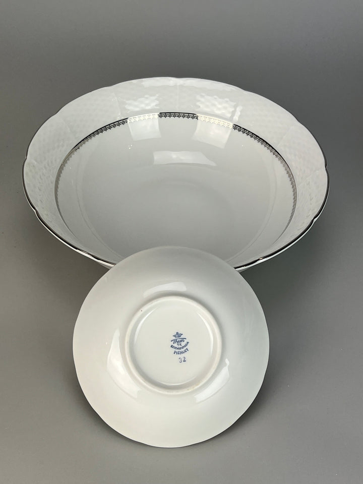 Servizio piatti Thun Czechoslovakia dodici persone decoro argento