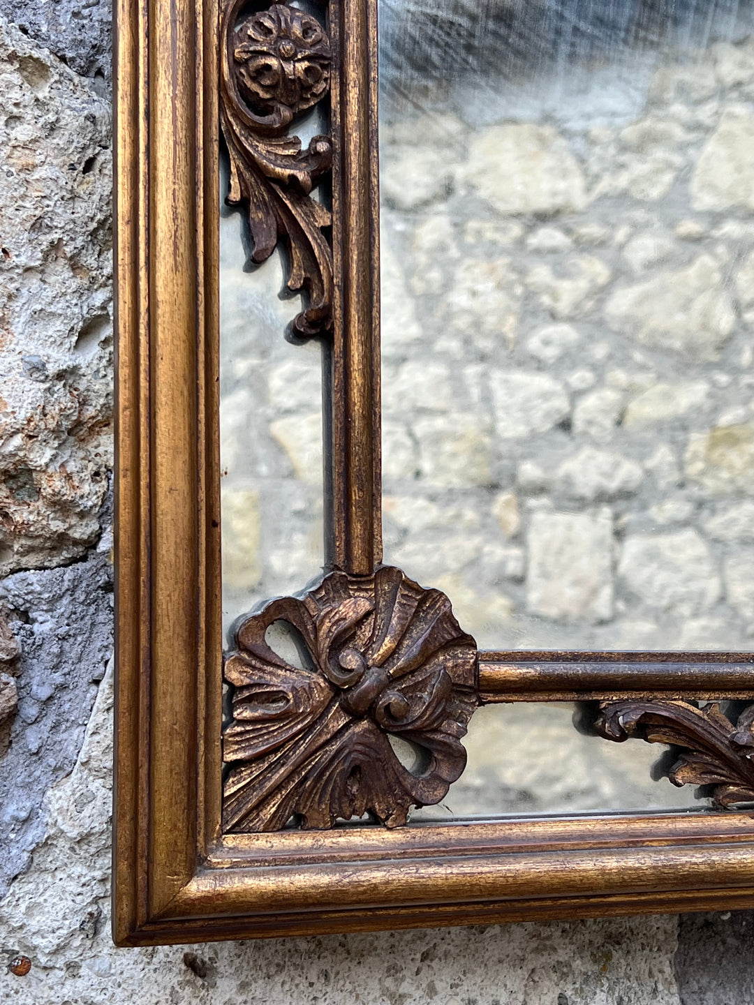 Specchio cornice dorata lavorata