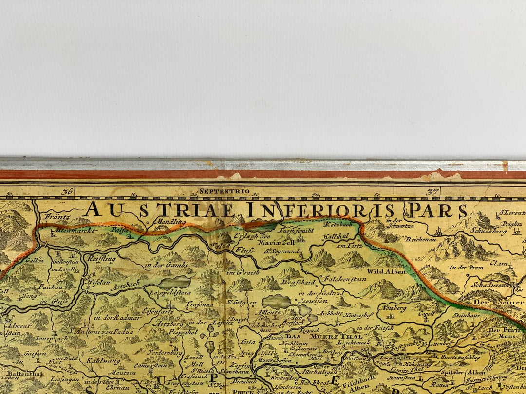 Mappa Ducato di Stiria Johann Baptist Homann