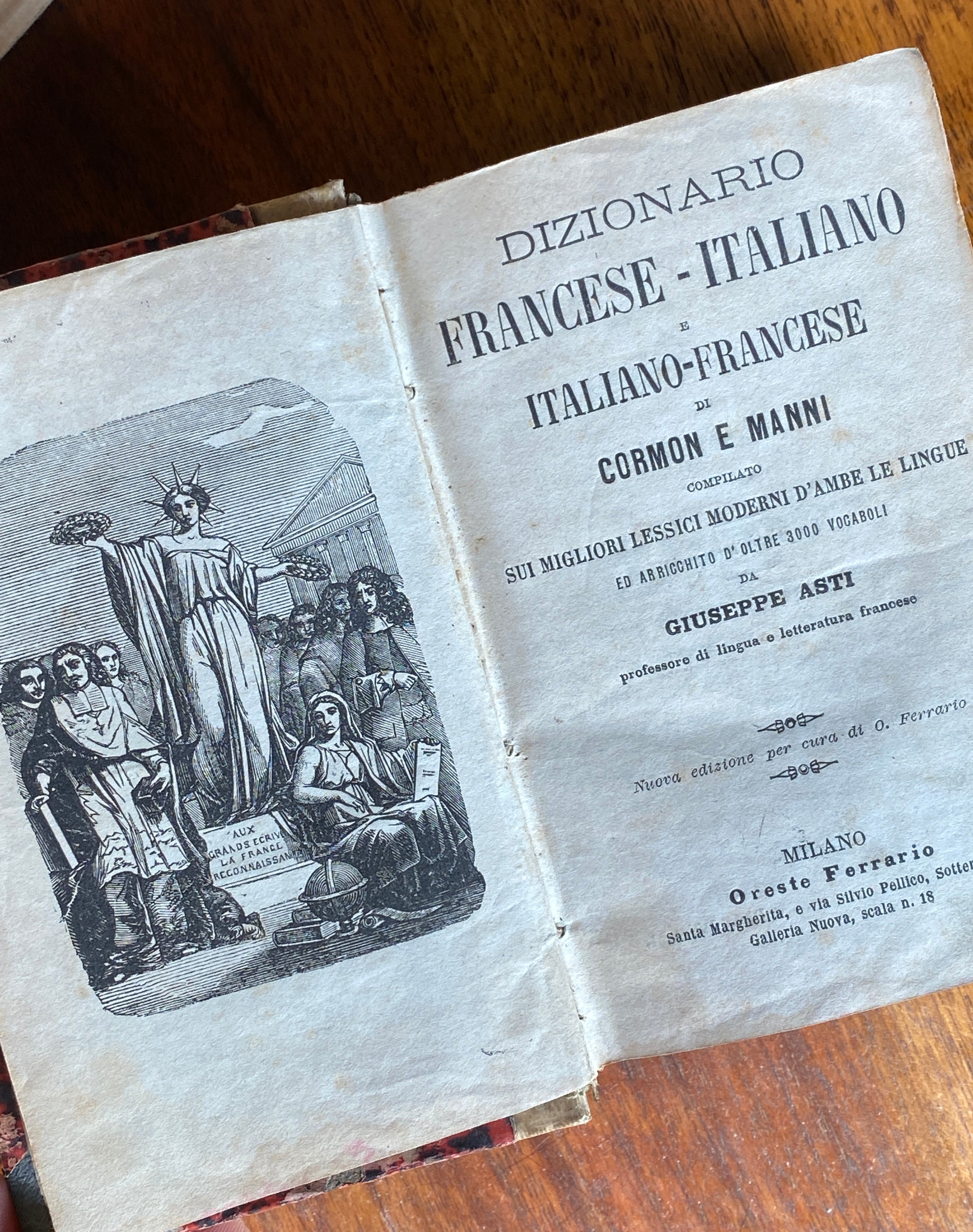 Dizionario Francese-Italiano Cormon e Manni '800 – Vintag-E