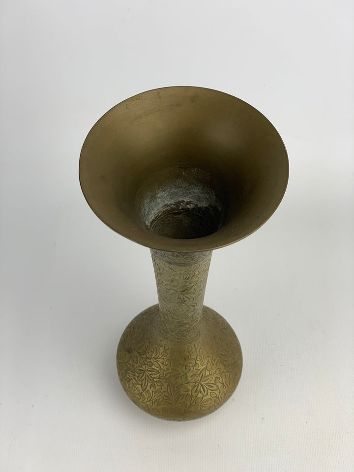Vaso ottone lavorato indiano
