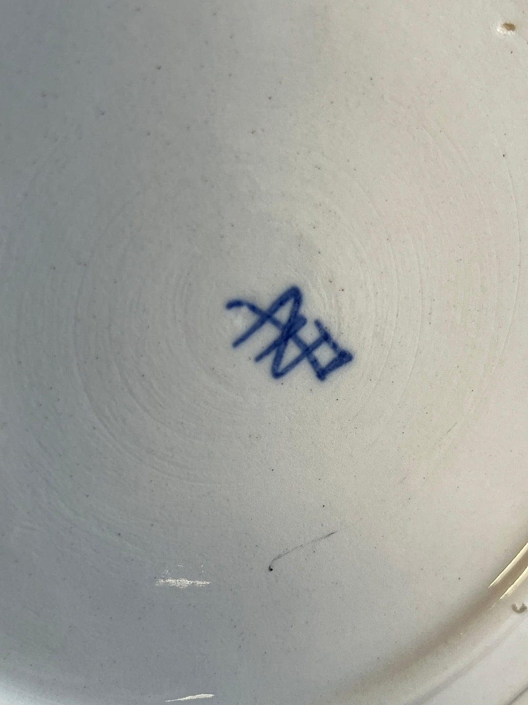 Set di 8 Piatti in Ceramica Dipinta – Manifattura Nove, Decoro Blu Cobalto