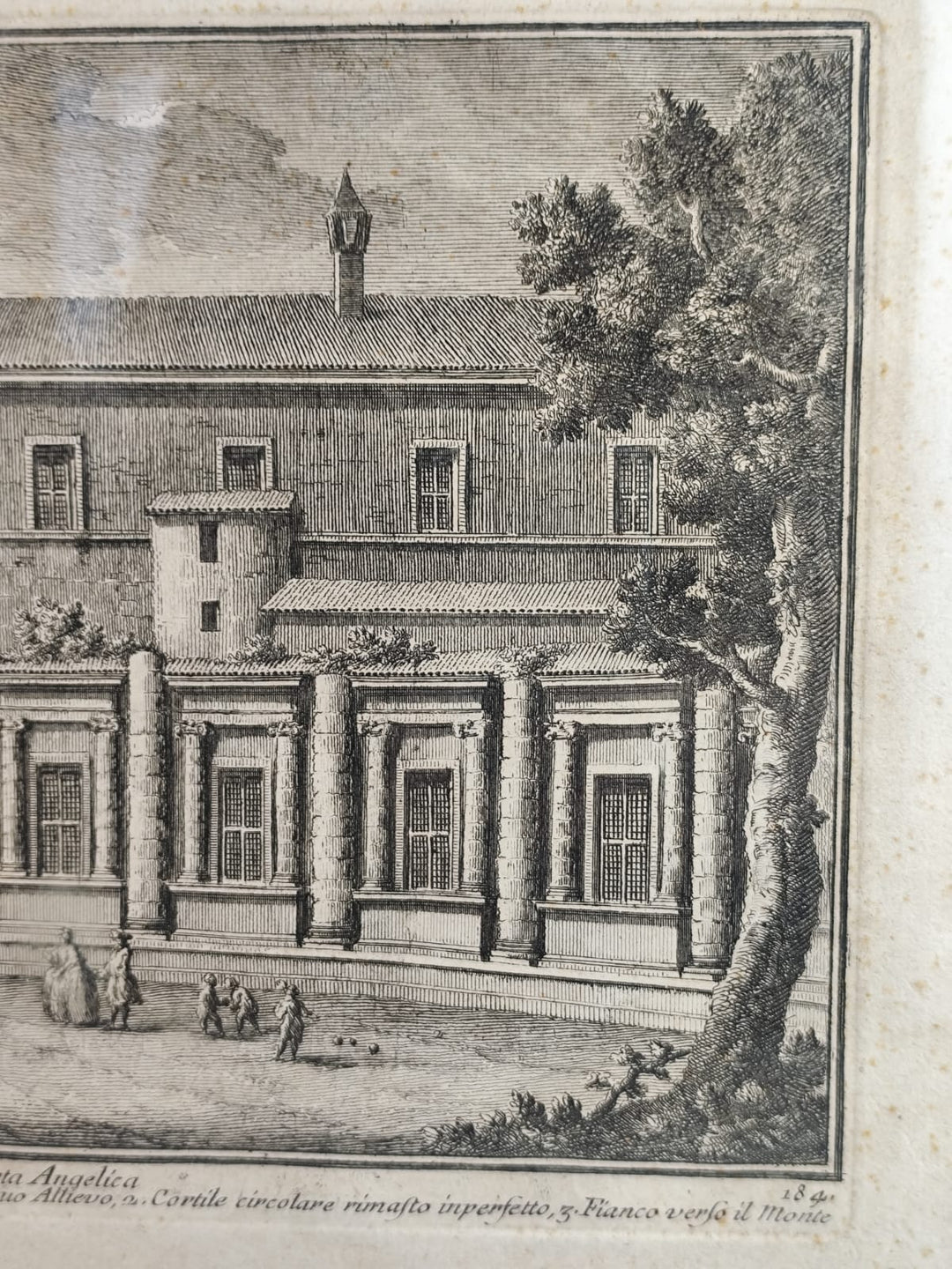 Incisione originale del XVIII secolo di Giuseppe Vasi – Villa Madama fuori Porta Angelica
