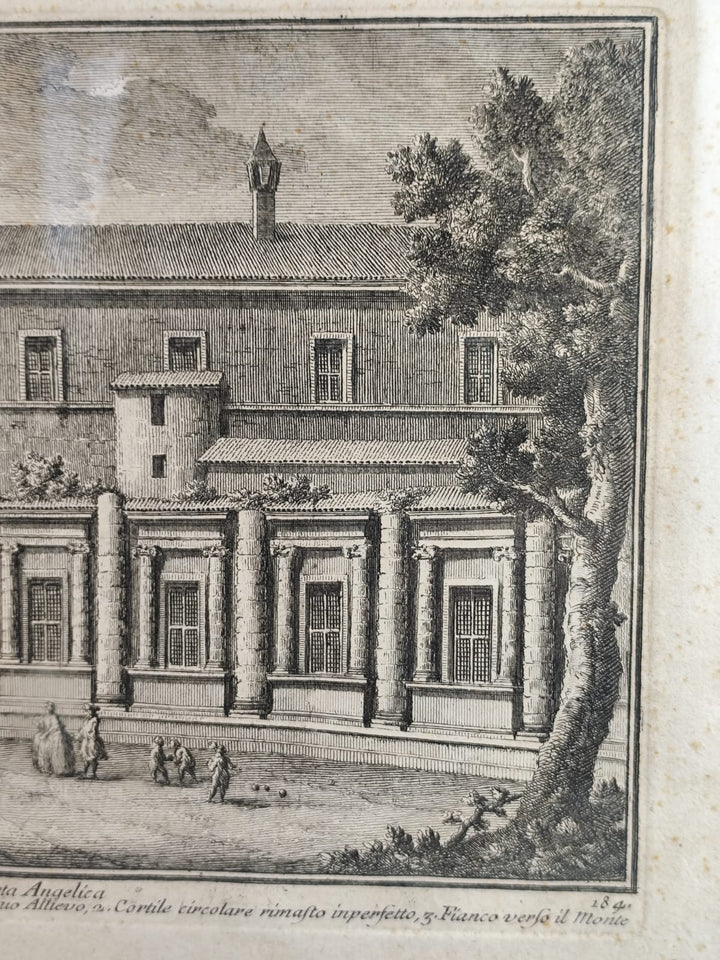 Incisione originale del XVIII secolo di Giuseppe Vasi – Villa Madama fuori Porta Angelica
