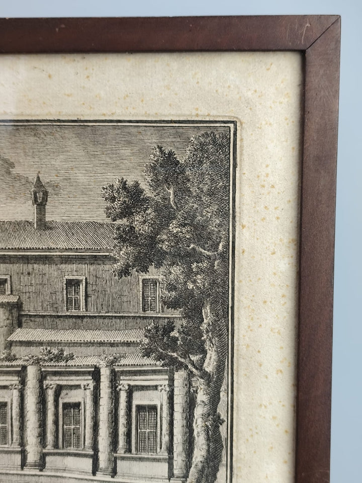 Incisione originale del XVIII secolo di Giuseppe Vasi – Villa Madama fuori Porta Angelica