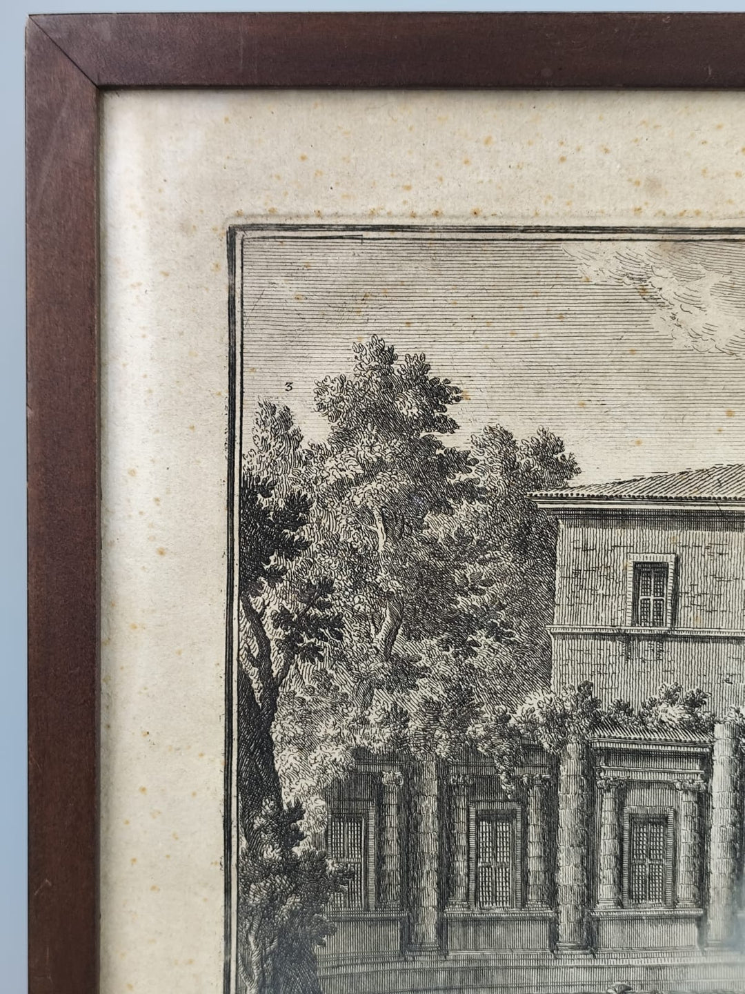 Incisione originale del XVIII secolo di Giuseppe Vasi – Villa Madama fuori Porta Angelica