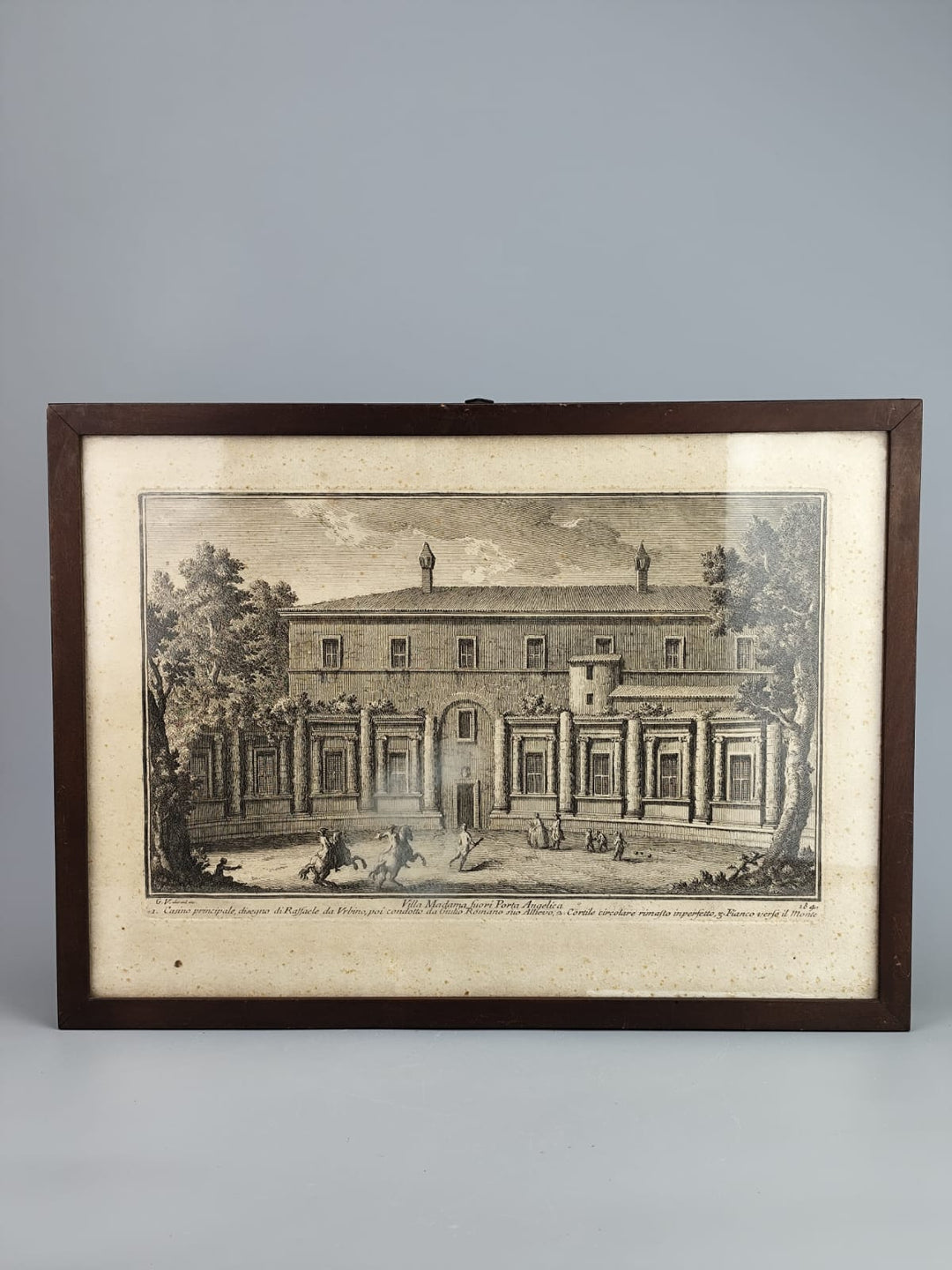 Incisione originale del XVIII secolo di Giuseppe Vasi – Villa Madama fuori Porta Angelica