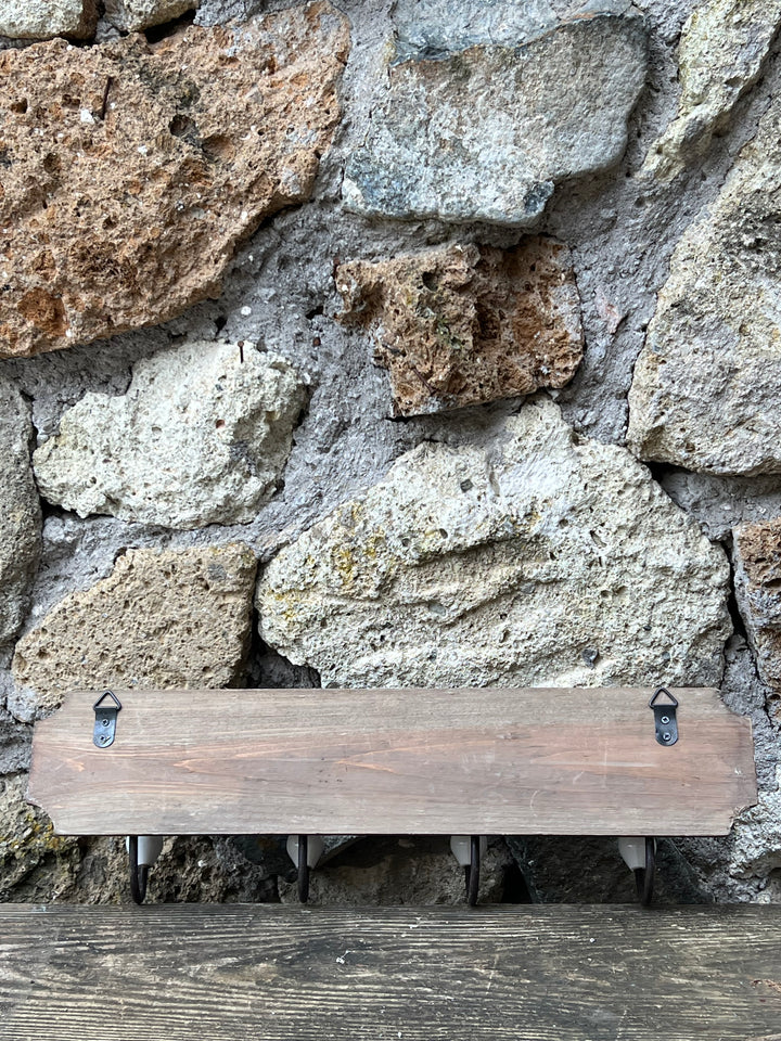 Appendiabiti da muro legno pomelli porcellana