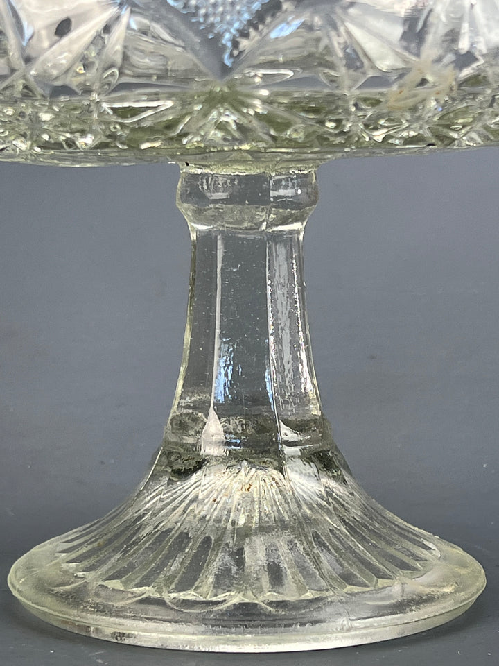 Alzata vetro pressato vintage