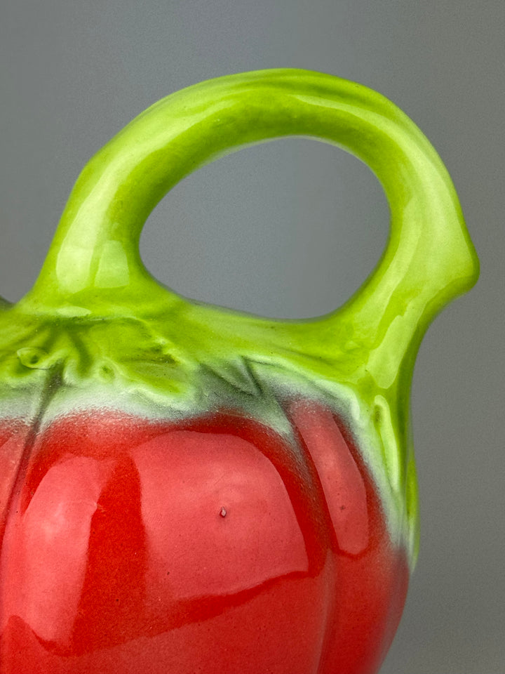 Brocca vintage in ceramica a forma di pomodoro