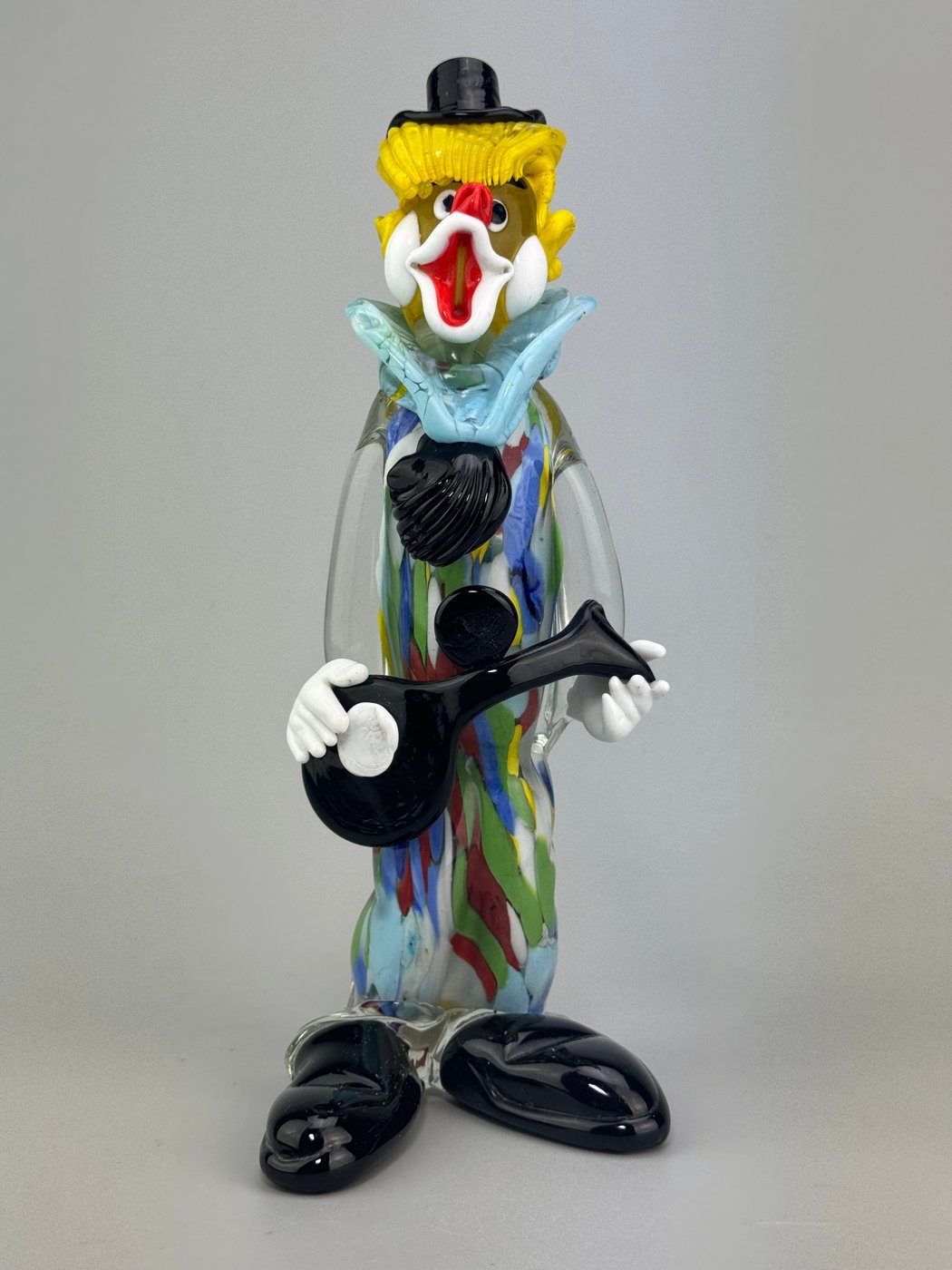 Statua Clown in vetro di Murano Scultura decorativa vintage