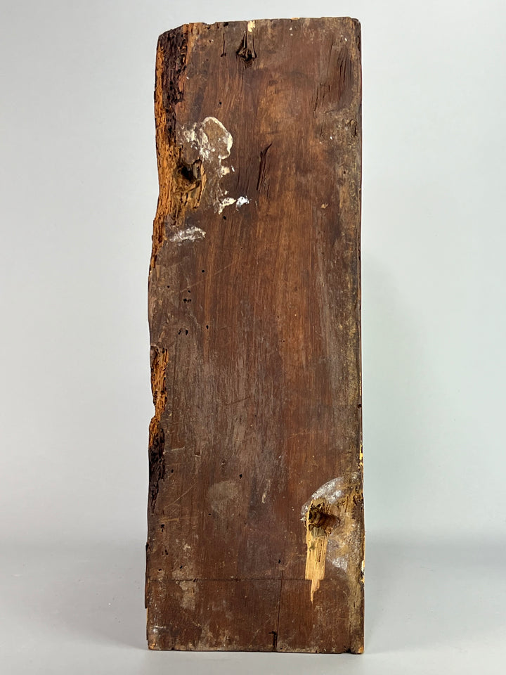 Coppia di capitelli in legno intagliati a mano elementi architettonici antichi