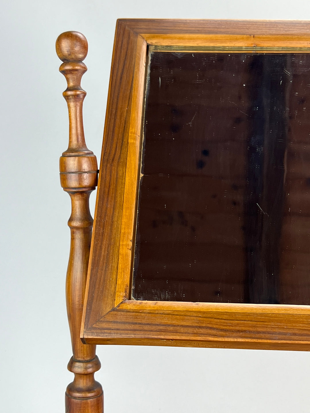 Toletta da Tavolo Antica in Legno – Specchio Orientabile e Cassetto Sottostante