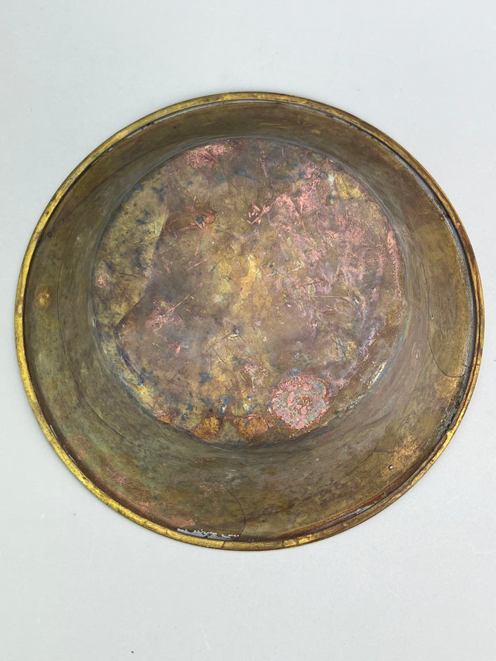 Bilancia vintage in ghisa con piatti in ottone