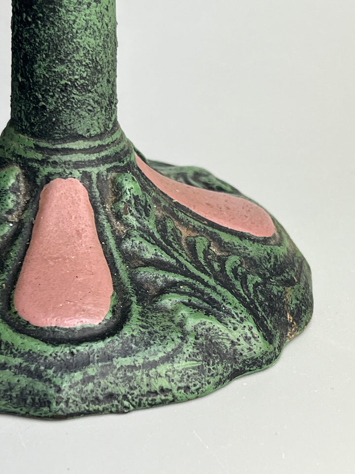 Leggio vintage in ghisa decorata scena con papere