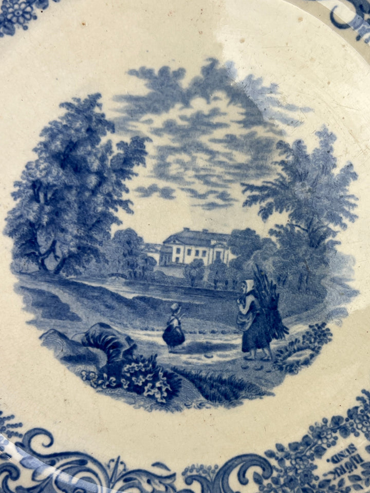 Piatto ceramica Rorstrand decoro transfer