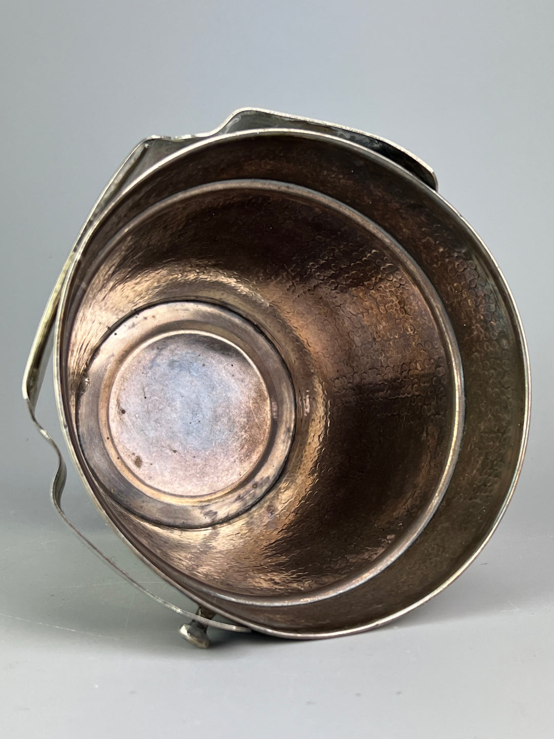 Secchiello da Ghiaccio in Silverplated Martellato con Pinza – Vintage