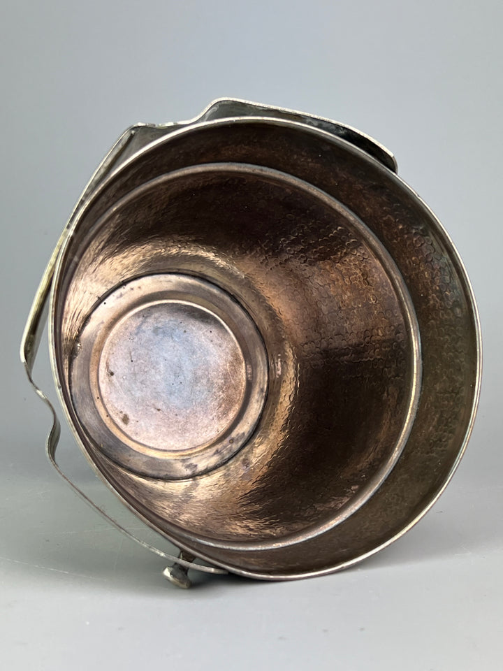 Secchiello da Ghiaccio in Silverplated Martellato con Pinza – Vintage