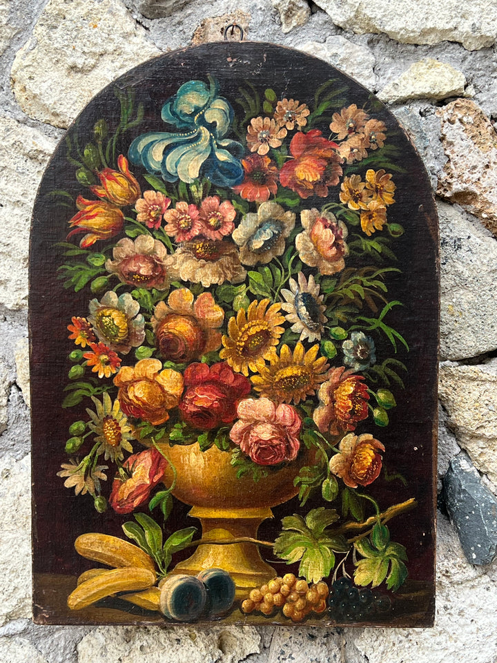 Coppia Quadri Bouquet olio su tela primi '900
