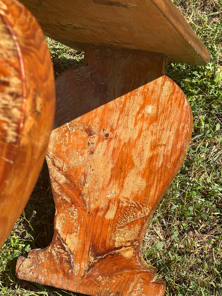 Panche rustiche in legno massello vintage