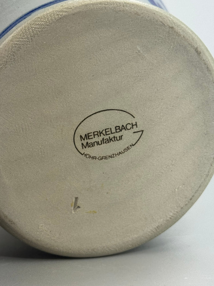 Brocca in ceramica smaltata a sale Merkelbach Manufaktur decoro blu
