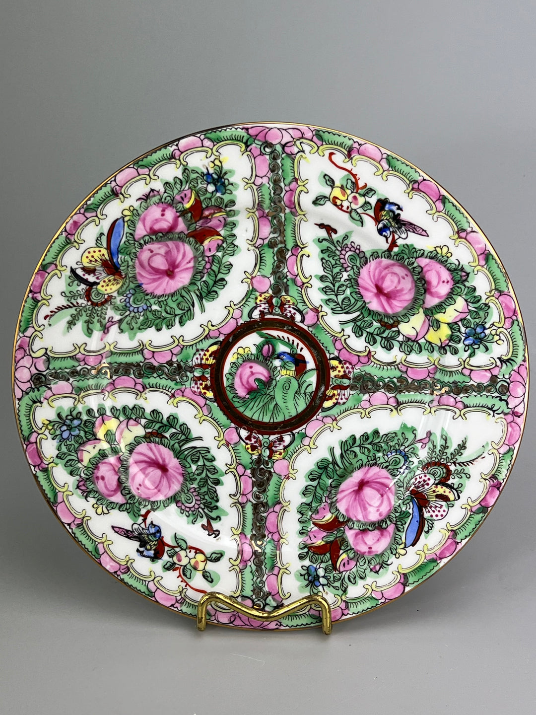 Piatto in porcellana giapponese decoro floreale