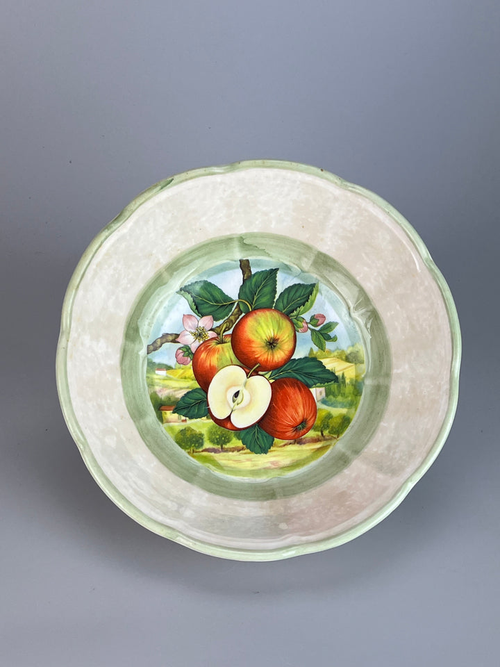 Tris ciotole ceramica due torri decoro frutta