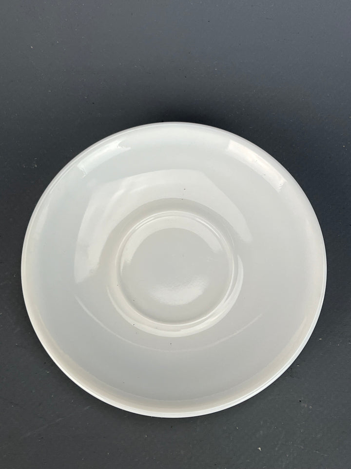 Set da caffè sei persone vetro opalino pois rossi vintage