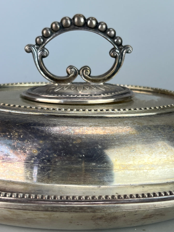 Legumiera silverplated lavorato vintage