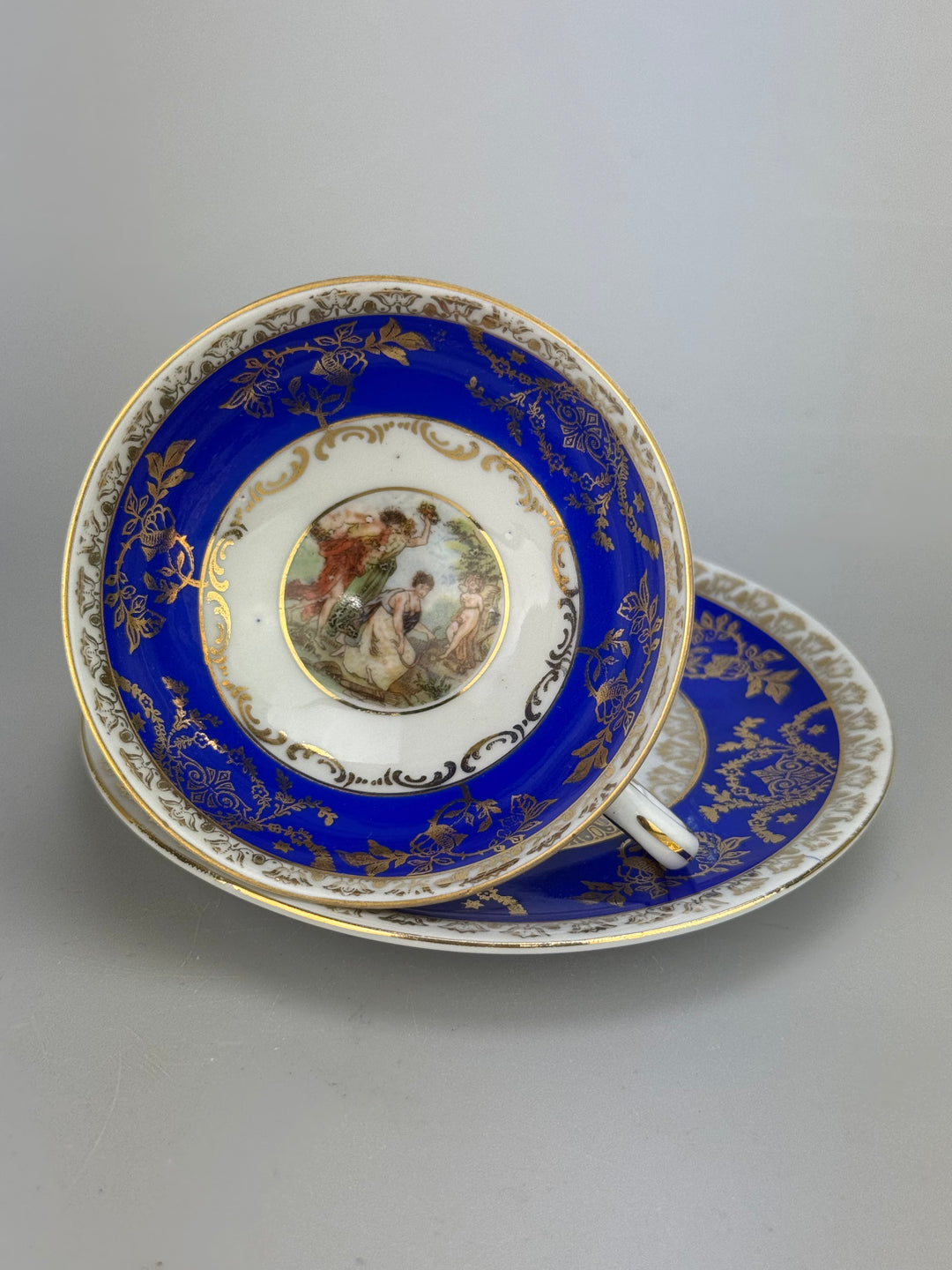 Set di 10 tazzine da caffè in porcellana Bremer & Schmidt scena galante