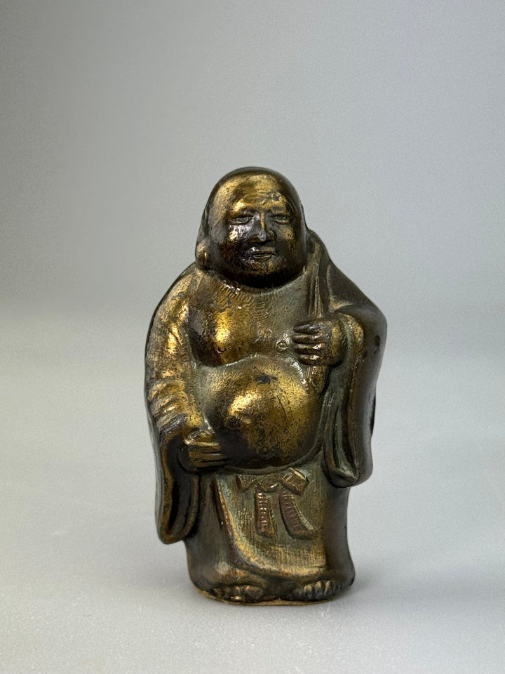Set di 7 Shichi Fukujin in bronzo Divinità della Fortuna Giapponesi XX secolo