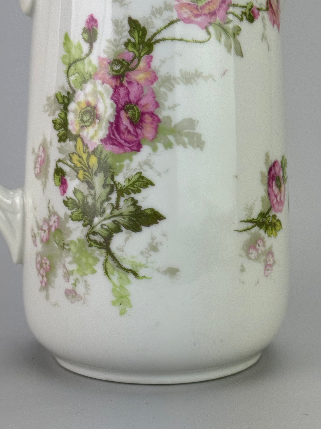 Caffettiera in porcellana decoro floreale Limoges