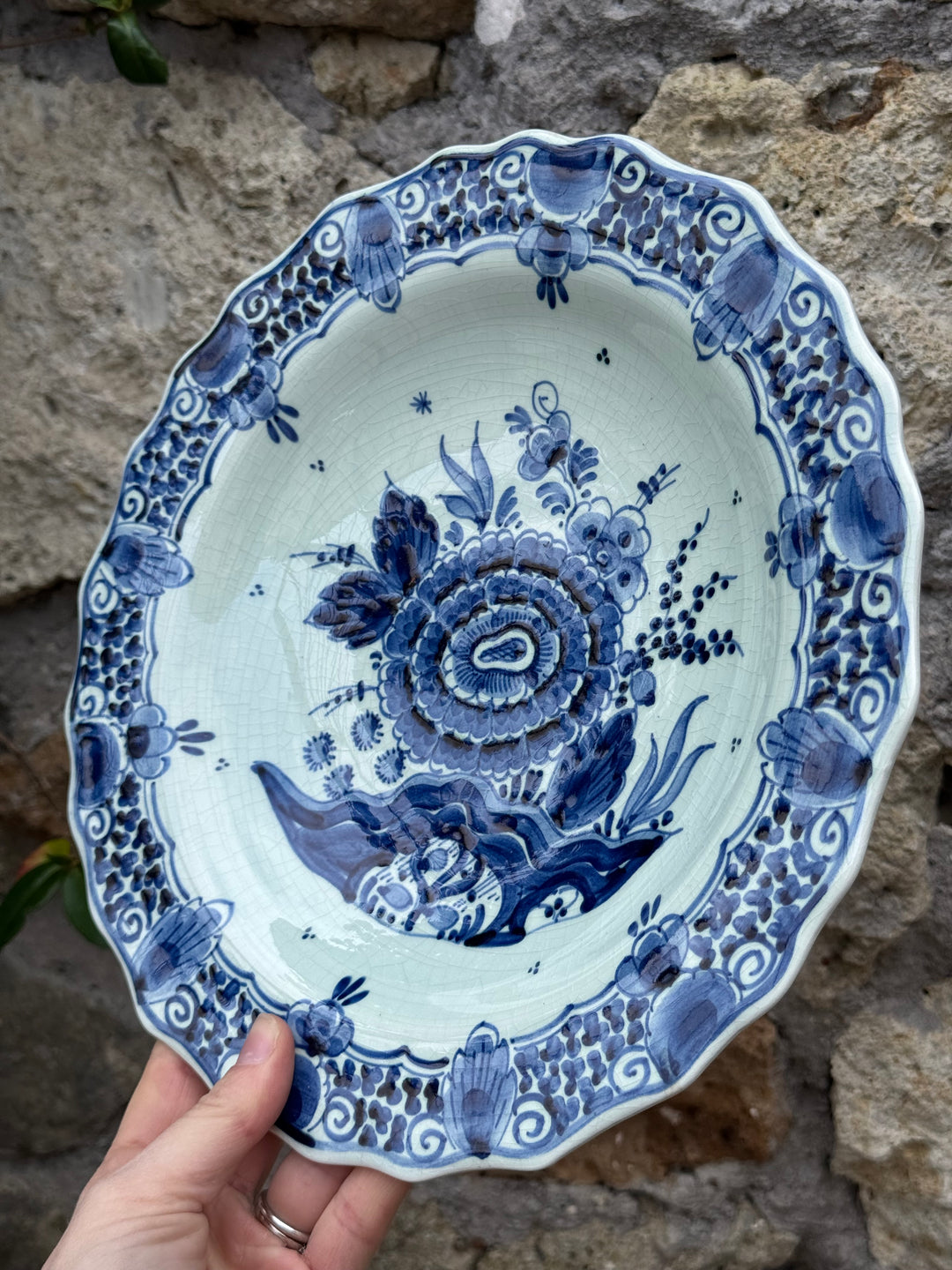 Piatto fondo Royal Delft Blue Holland dipinto a mano