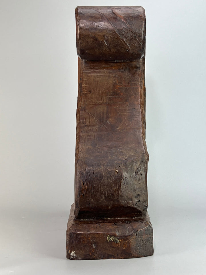 Coppia di capitelli in legno intagliati a mano elementi architettonici antichi