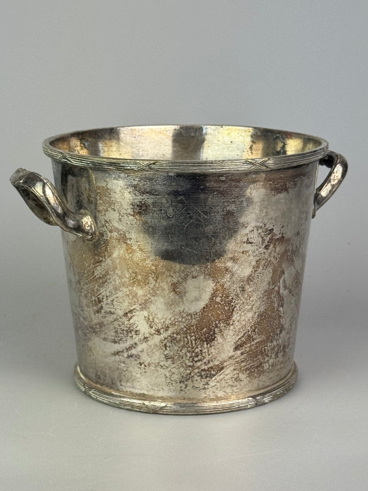 Secchiello ghiaccio vintage Royal Queen Sheffield Caffè Martini Rossi Roma Altezza 14,5 cm