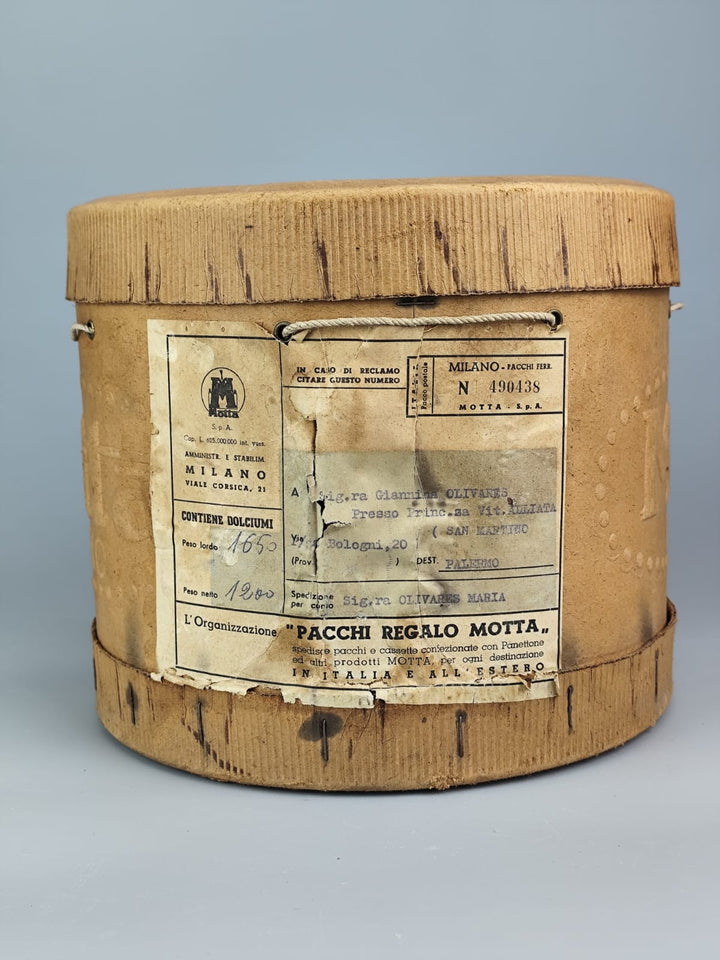 Scatola Vintage Panettone Motta – Milano, Anni ’60 in Cartone Pressato