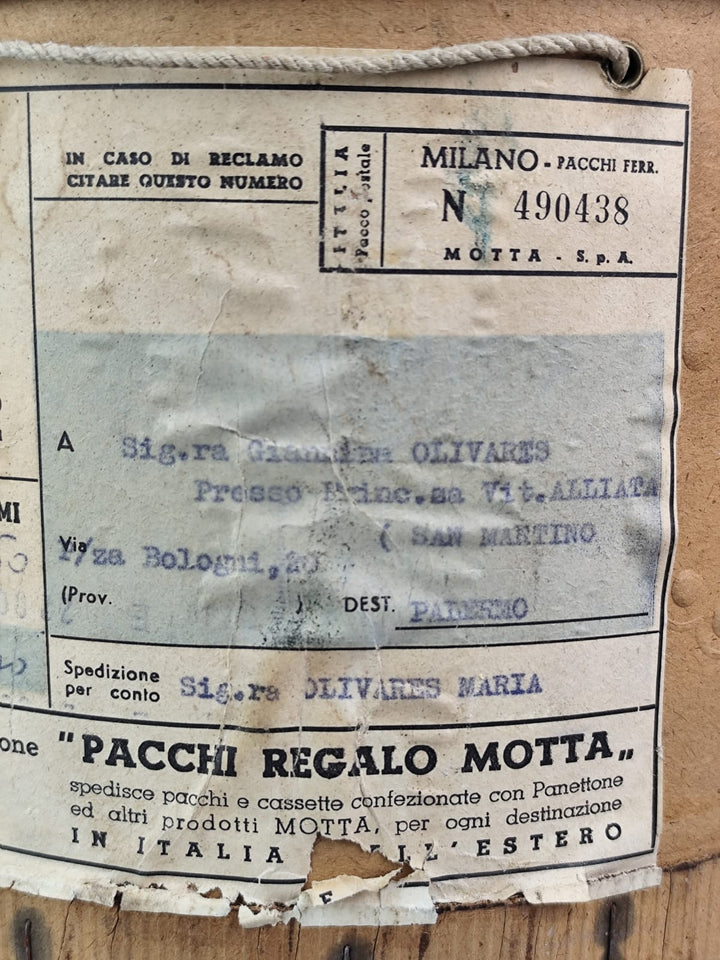 Scatola Vintage Panettone Motta – Milano, Anni ’60 in Cartone Pressato