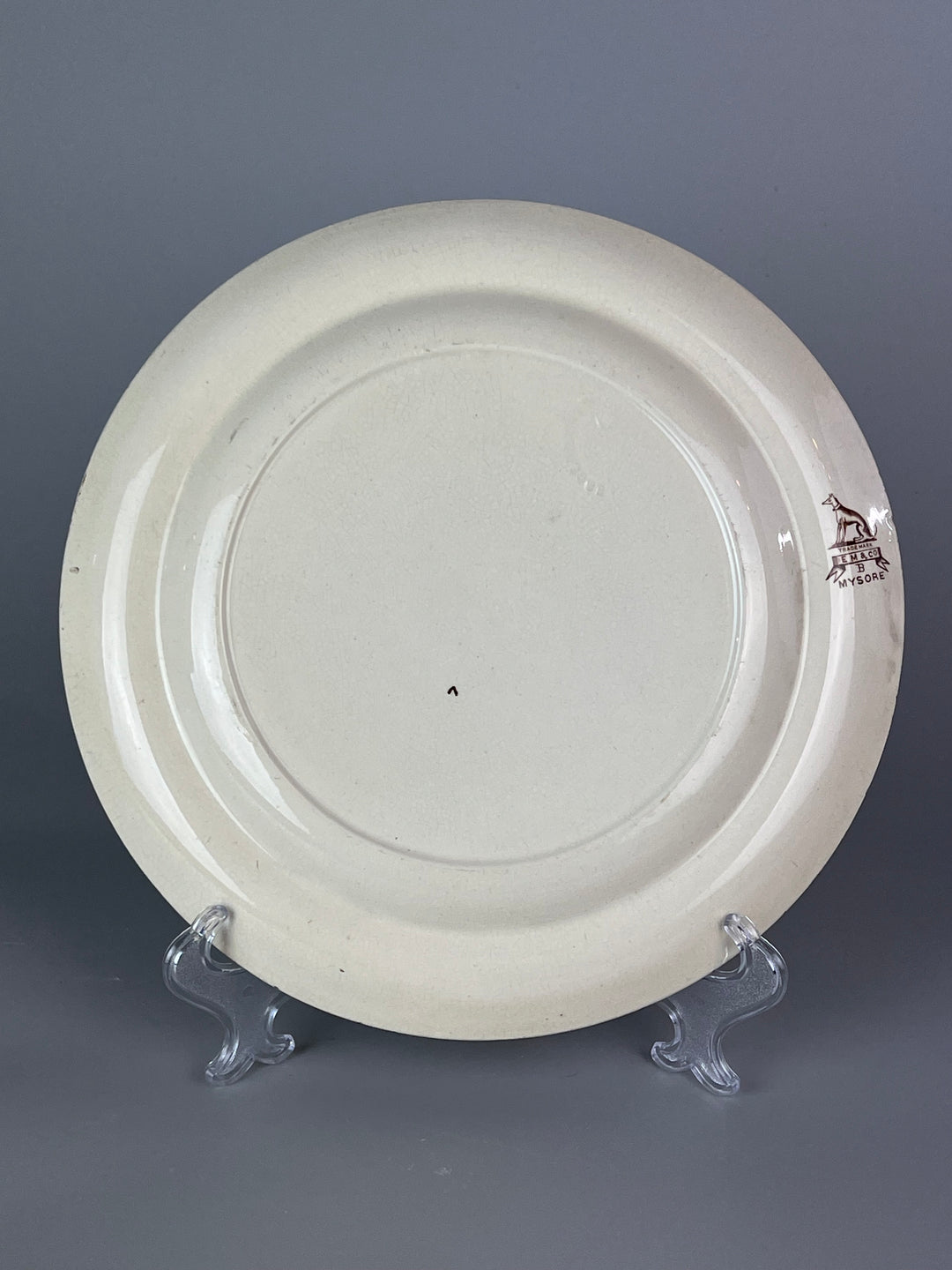 iatto Antico Edge Malkin & Co – Decoro “Mysore” in Transferware Seppia, Fine ‘800
