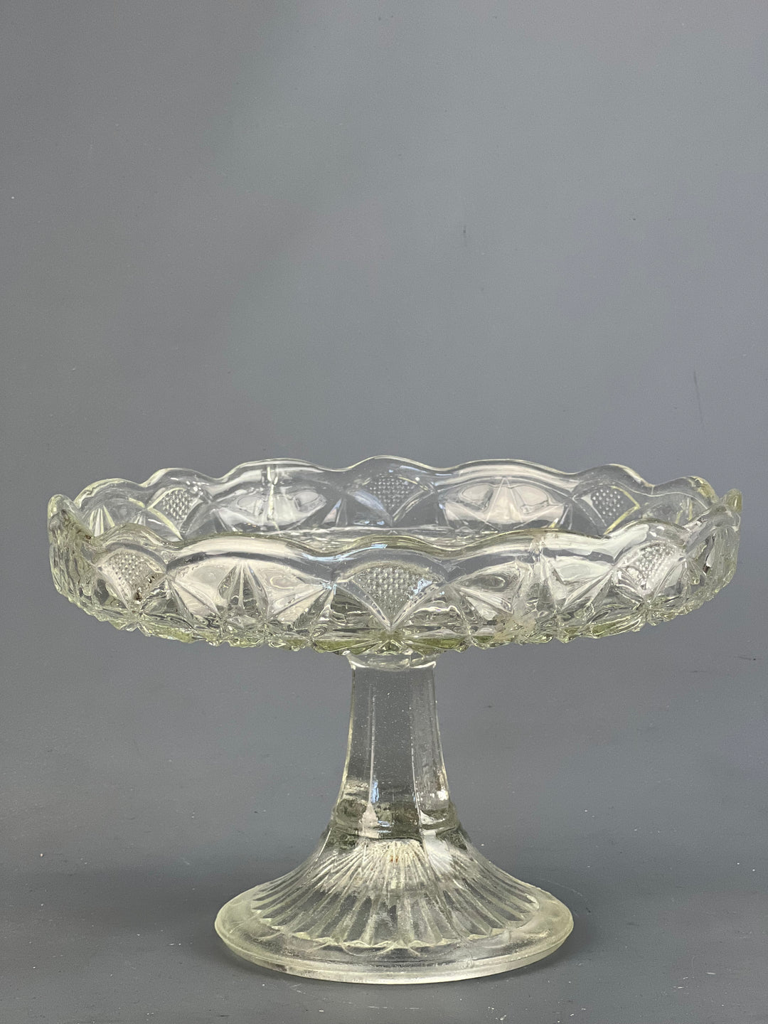 Alzata vetro pressato vintage