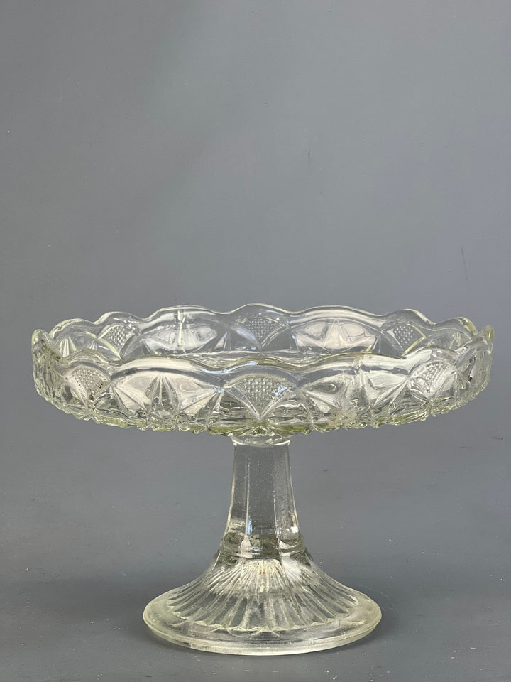 Alzata vetro pressato vintage