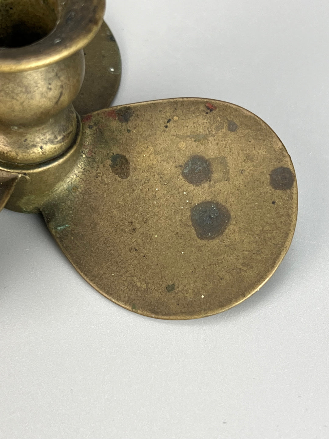 Portacandela ottone elica vintage